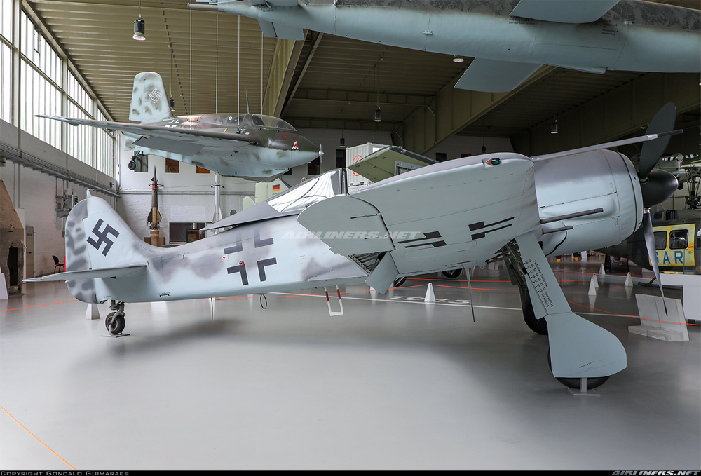 un Focke-Wulf Fw-190A-8 vu de profil droit