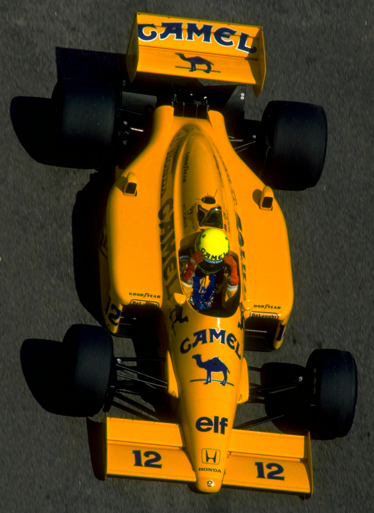 la Lotus 99T 1987 vue aérienne