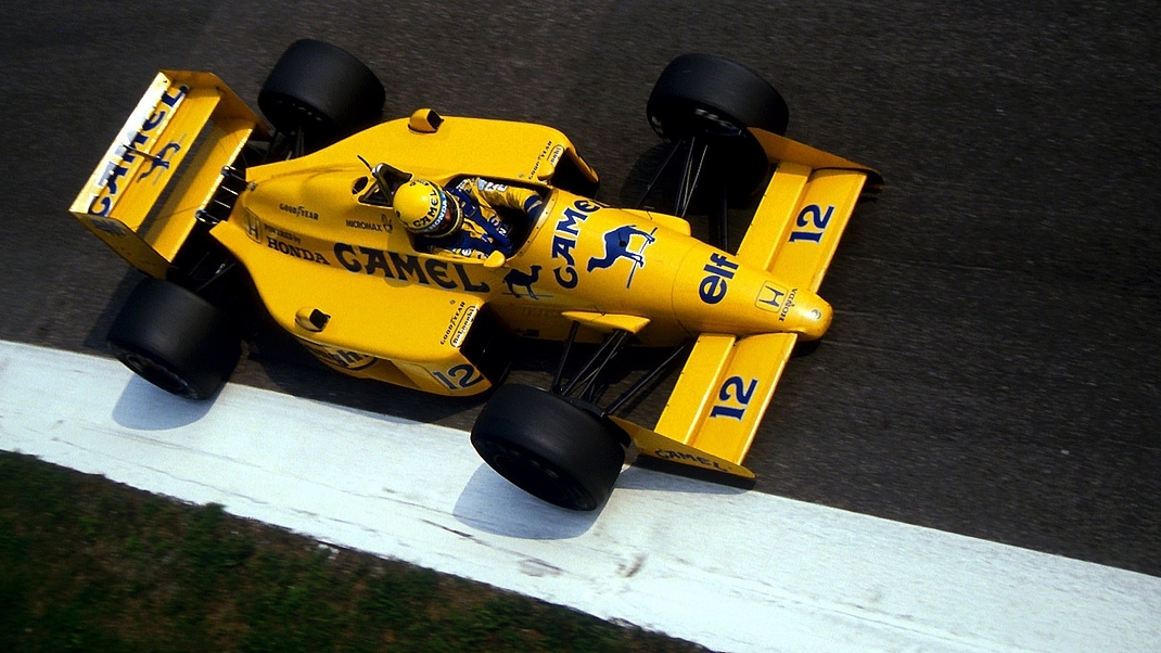 la Lotus 99T 1987, vue aérienne