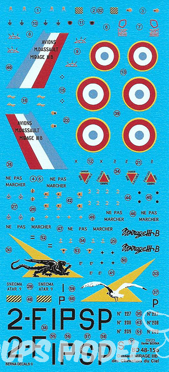 Dassault Mirage IIIe 2e escadre chevalier du ciel au 1/48