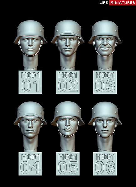 WW2 German Heads Set n° 1 au 1/35
