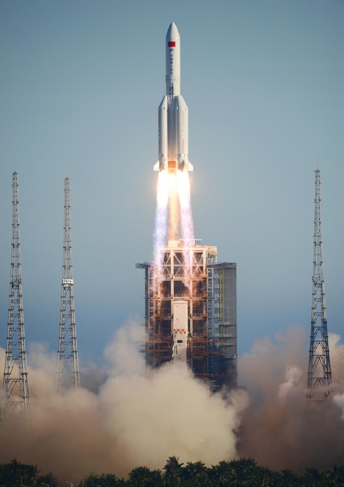 la fusée entrain de décoller