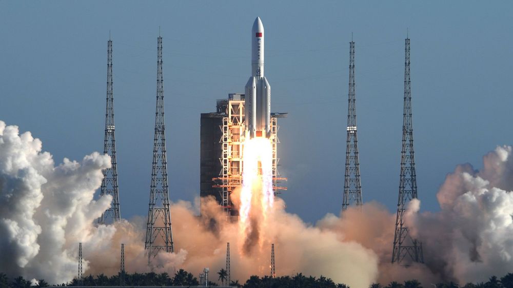 la fusée entrain de décoller