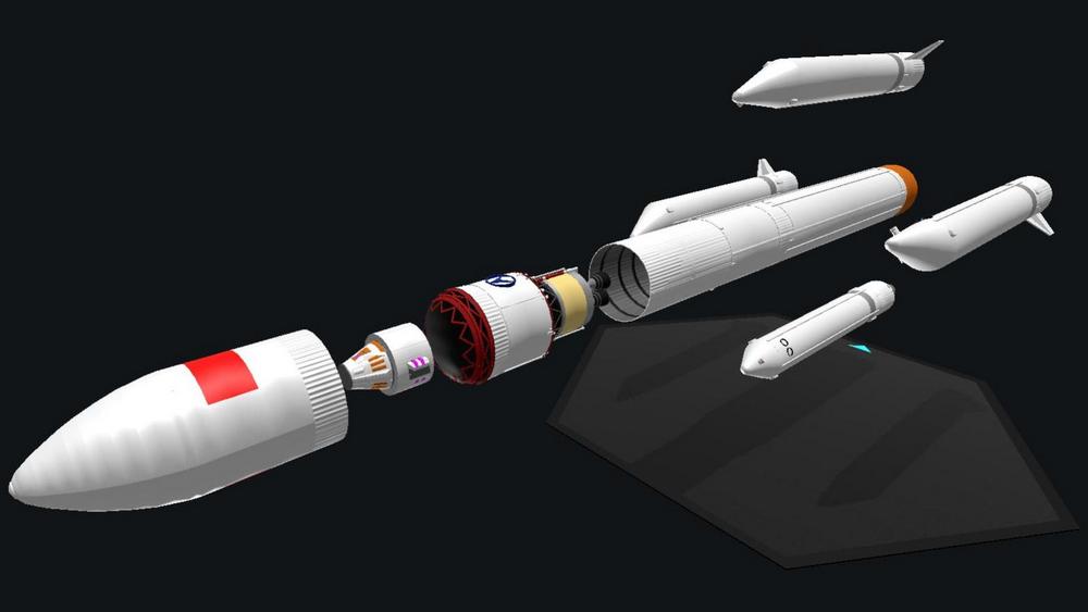 une vue éclatée de la Longue Marche 5
