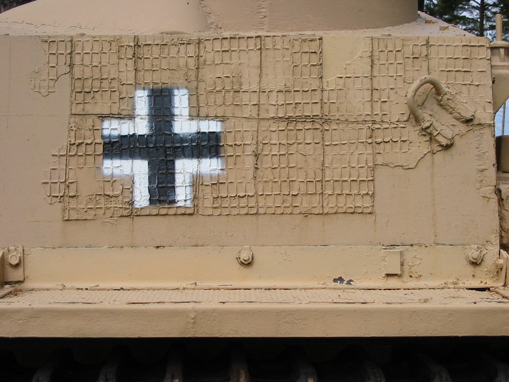 un détail de la caisse d'un Sturmgeschutz III