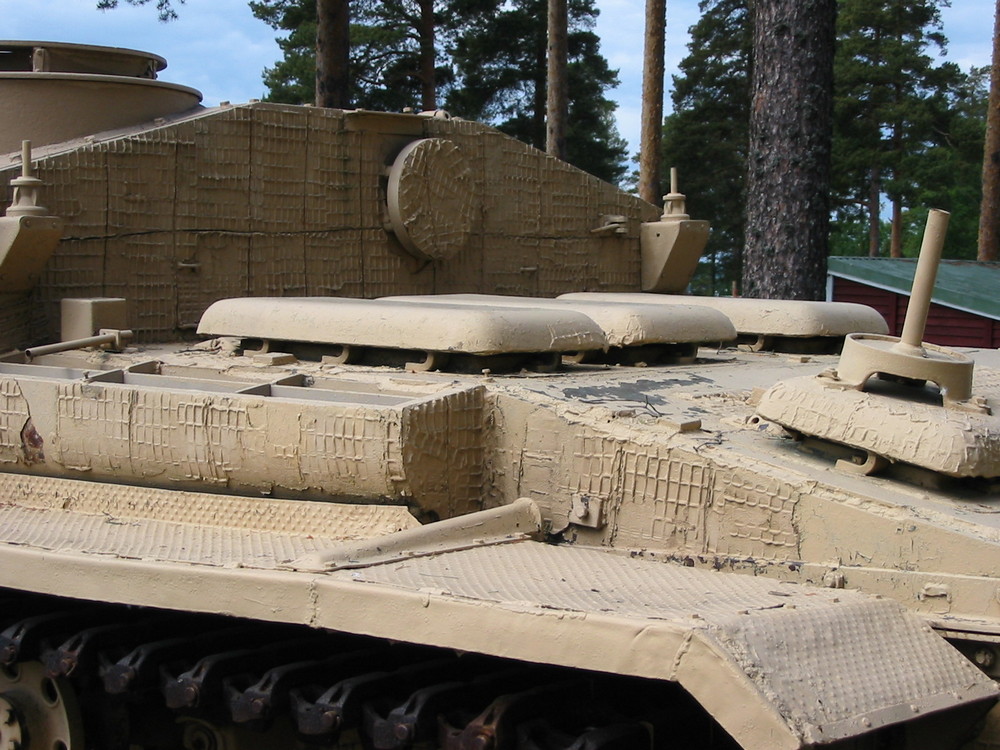 un détail de la caisse d'un Sturmgeschutz III