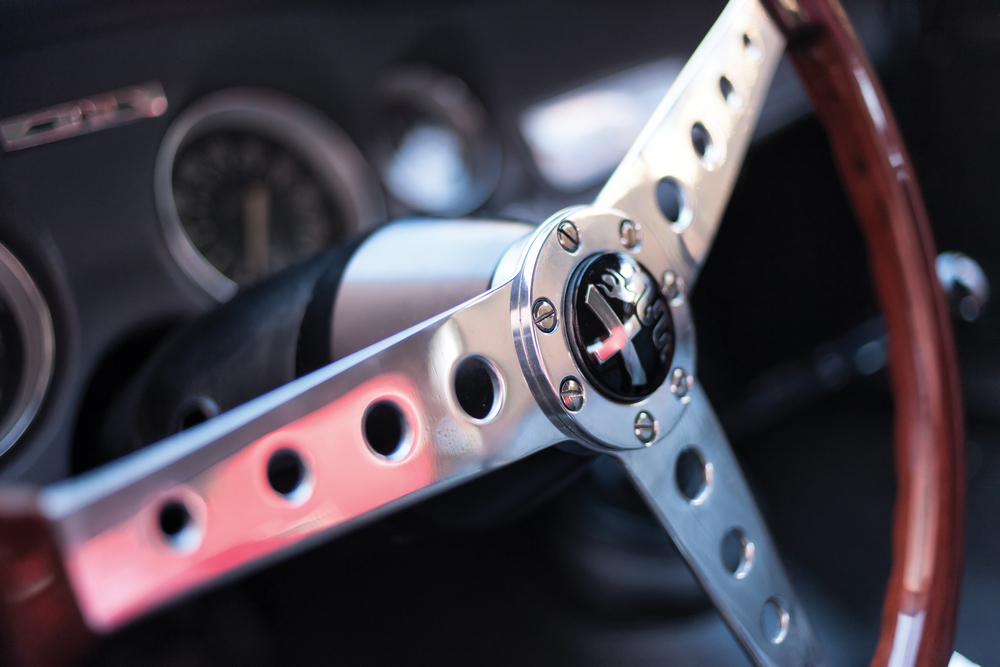 gros plan sur le volant