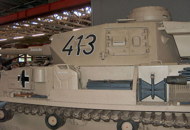 la tourelle d'un Panzer IV Ausf G