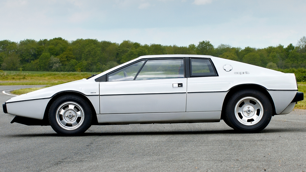 une Lotus Esprit (UK-spec) 1976–1978 vue de profil gauche