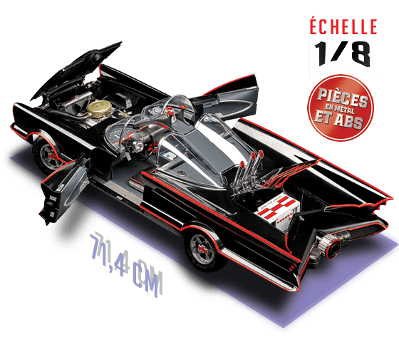 les dimensions de la maquette de la Batmobile 1966