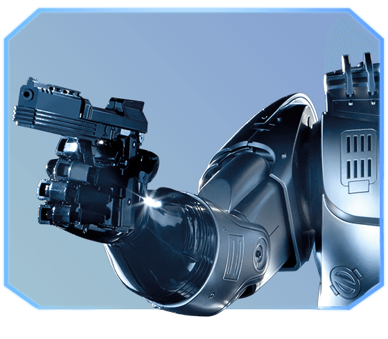 le bras de RoboCop avec son arme