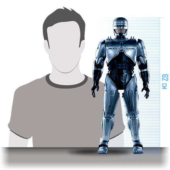 échelle de RoboCop par rapport à un humain