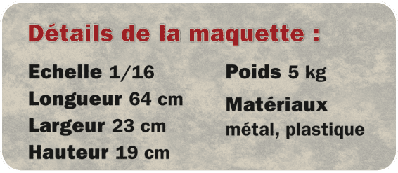 les caractéristiques de la maquette