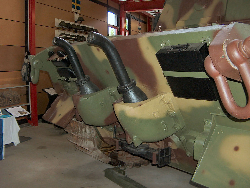 un gros plan sur l'arrière du Tigre II