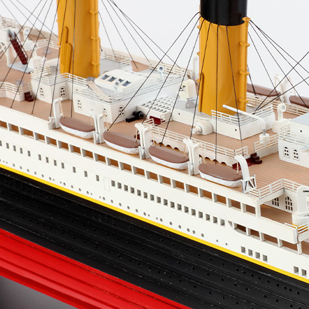 maquette vue aérienne sur les canots de sauvetage