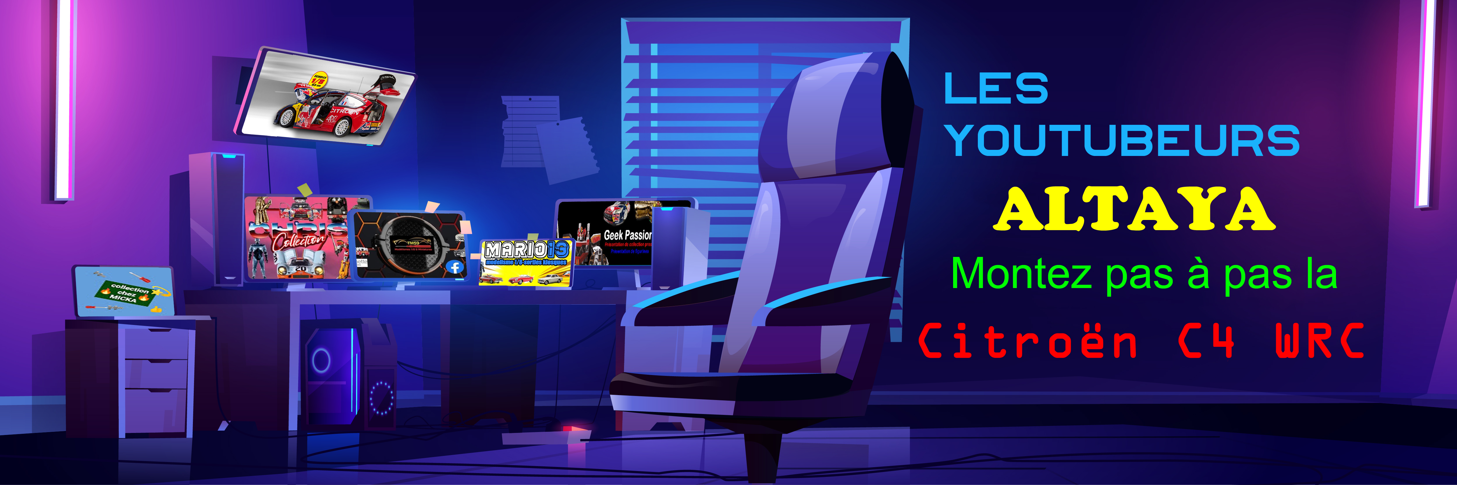 la bannière qui présente les youtubeurs qui font la collection